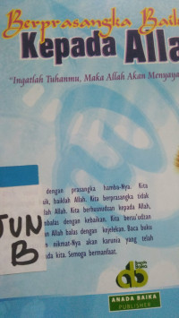 Image of Berprasangka Baik Kepada Allah