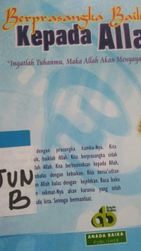 Berprasangka Baik Kepada Allah